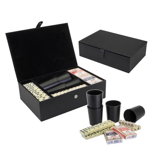 Set Multijuegos en Caja de PU Café