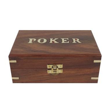 Juego Póker Caja Madera