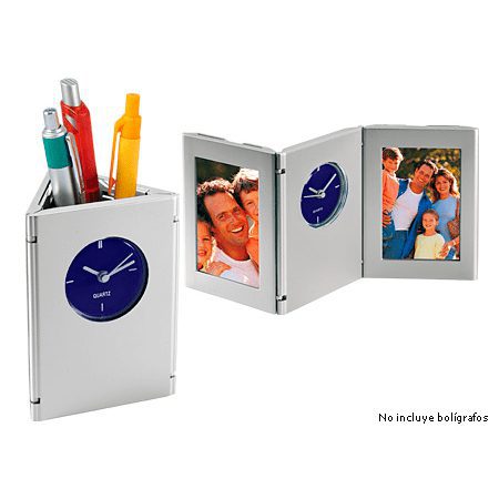 Porta Lápices con Reloj