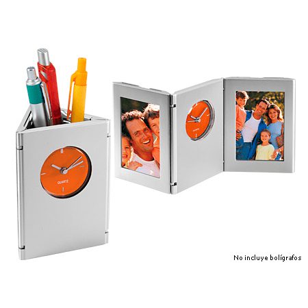 Porta Lápices con Reloj