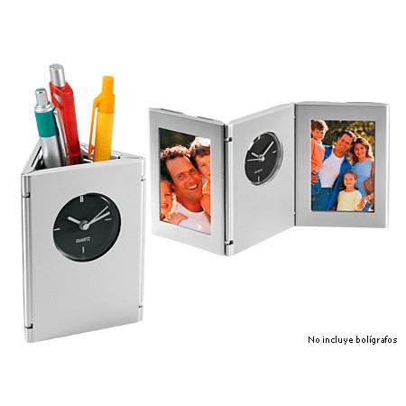 Porta Lápices con Reloj