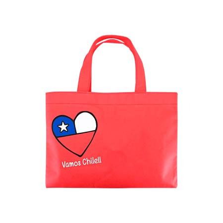 Bolsa Ecológica, en tela TNT ´´Vamos Chile Small Bag´´ 30x22