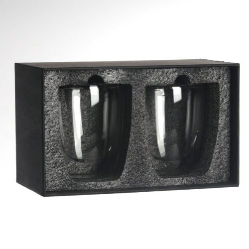 Set de 2 vasos de vidrio doble pared