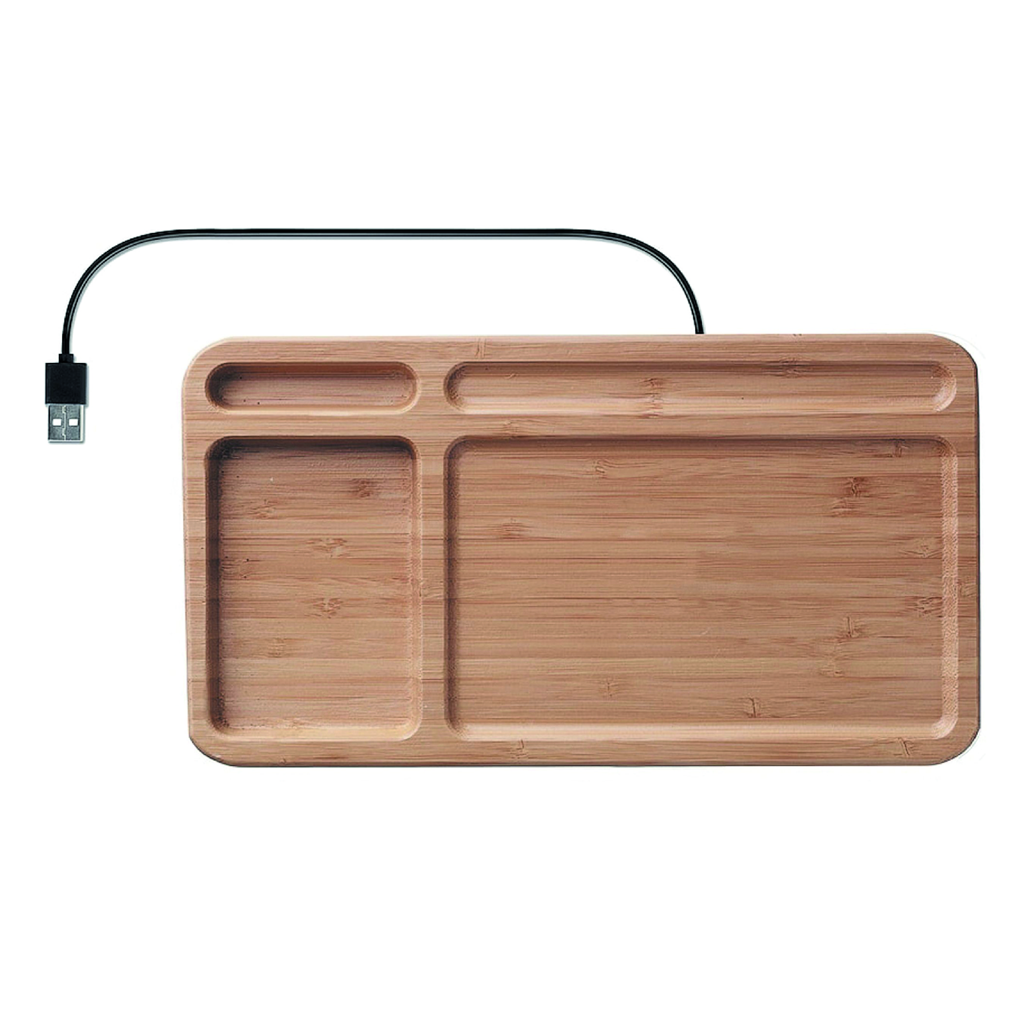 Cargador Inalámbrico Escritorio Bamboo