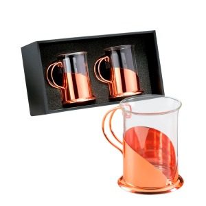 Set de 2 tazas para café encobrizadas