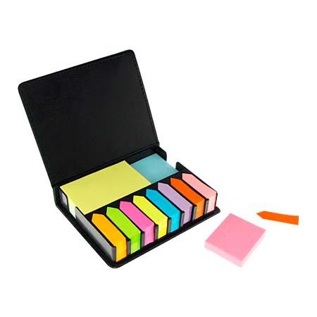 Set Memo Post-it de PU Negro