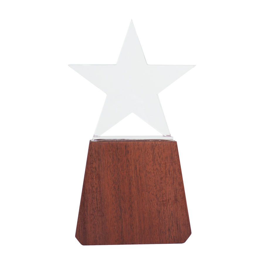 Trofeo de Madera y Cristal Lonely Star