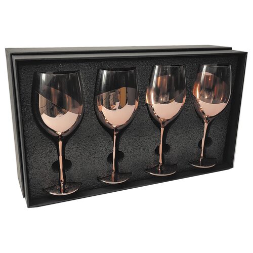 Set de 4 Copas de Vino Encobrizadas