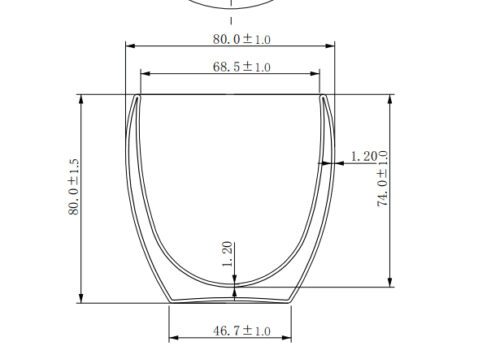 Set de 2 vasos de vidrio doble pared.