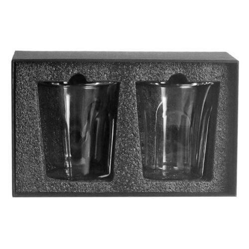 Set de 2 vasos de vidrio doble pared