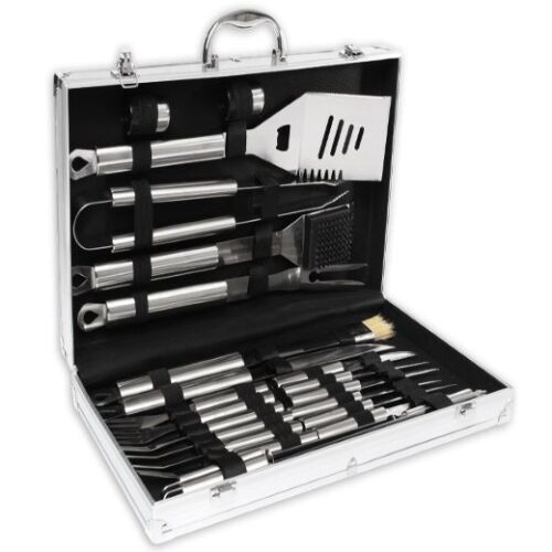 Deluxe BBQ Set Metálico de 24 piezas