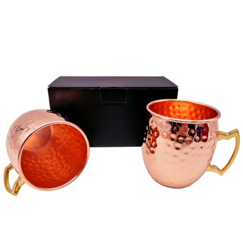 Set de 2 Mugs Encobrizados Martillados