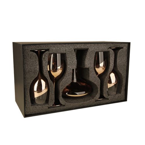 Set de Copas y Decantador para Vinos Encobrizado