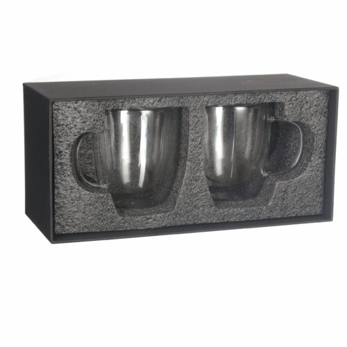 Set de 2 vasos de vidrio doble pared