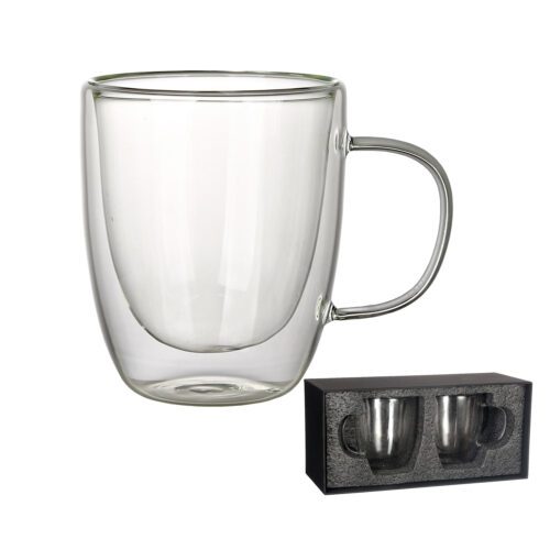 Set de 2 vasos de vidrio doble pared