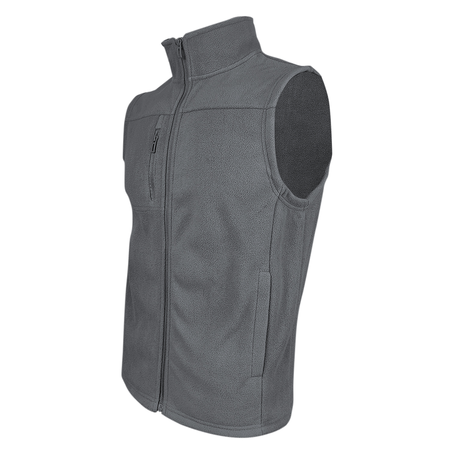 Chaleco Micropolar Liso Chilla Hombre.