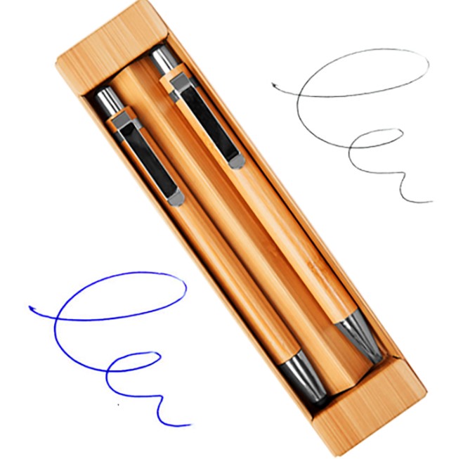 Set Portaminas y Bolígrafo Touch-Screen Bamboo
