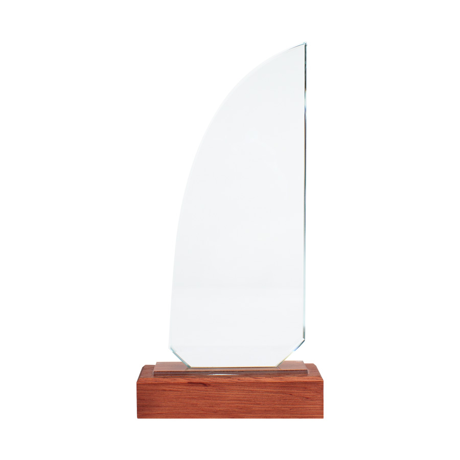 Trofeo Galvano de Madera y Cristal Sail