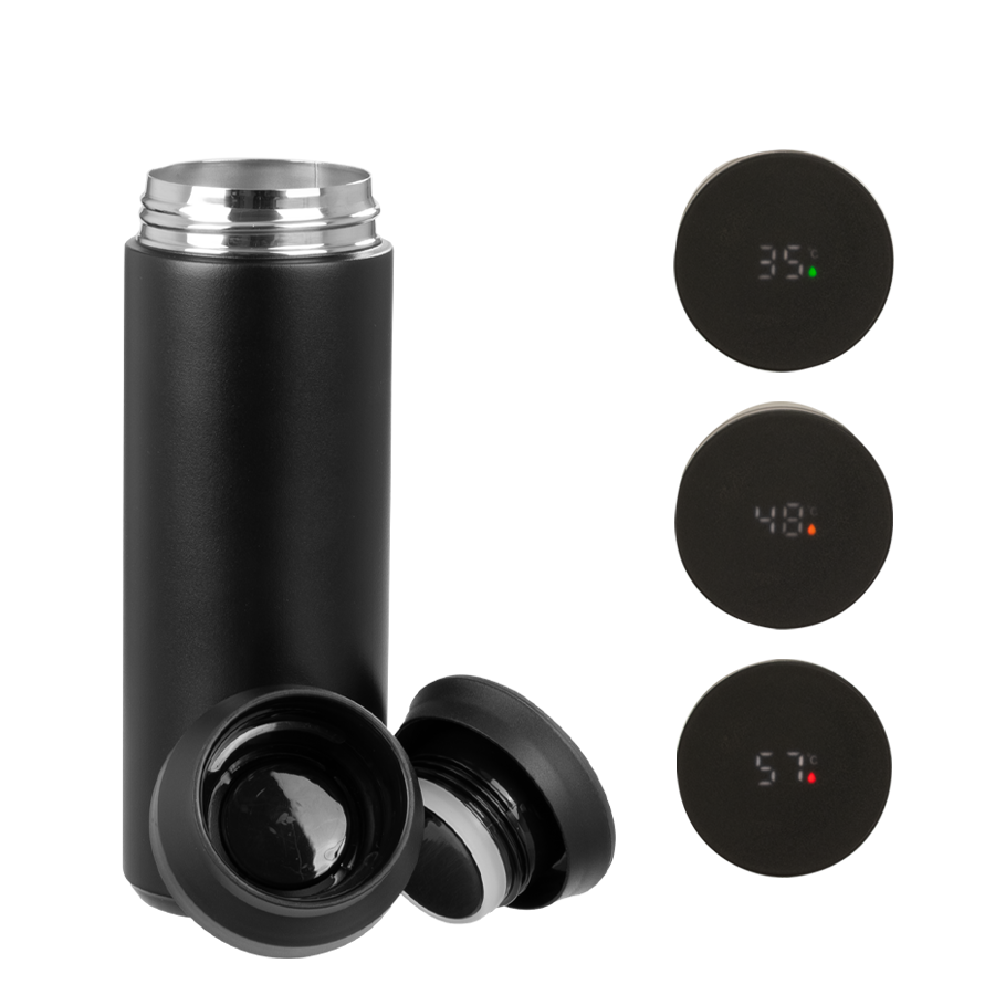 Termo doble pared de acero, con termómetro digital SMART LID, 480cc.