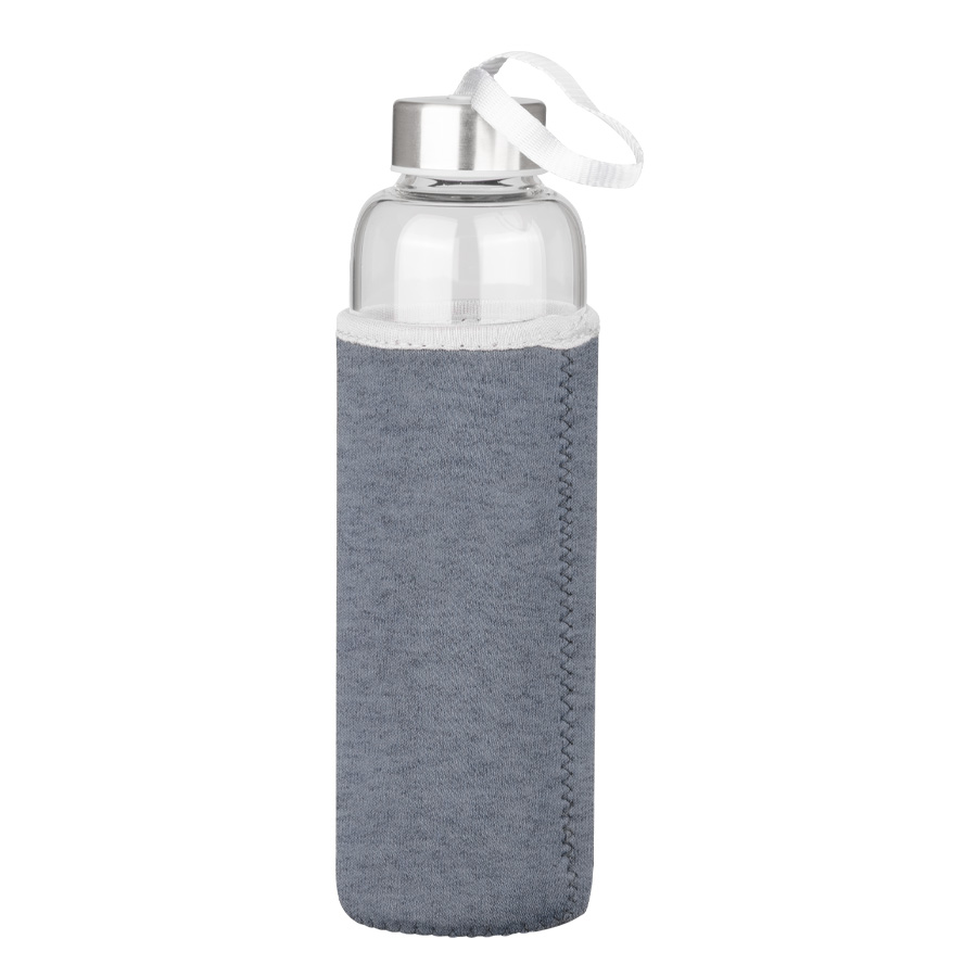 Botella de Vidrio Borosilicato con Funda de Neopreno 580cc.