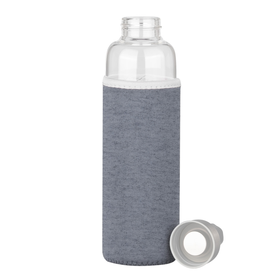 Botella de Vidrio Borosilicato con Funda de Neopreno 580cc.