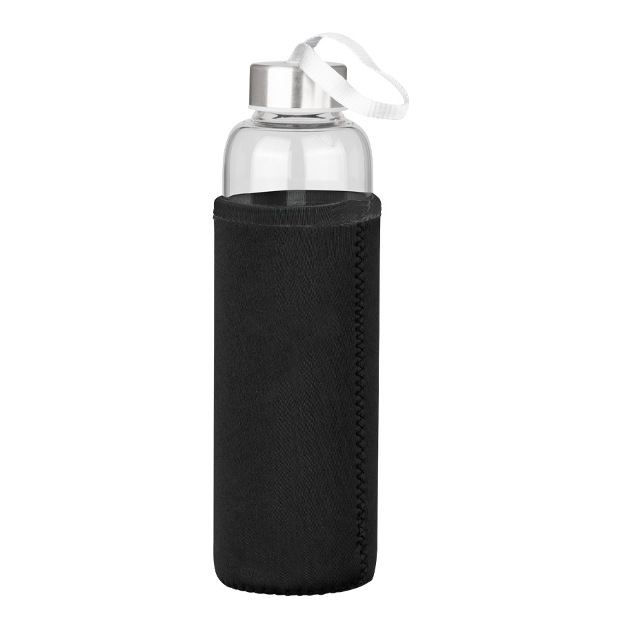 Botella de Vidrio Borosilicato con Funda de Neopreno 580cc.