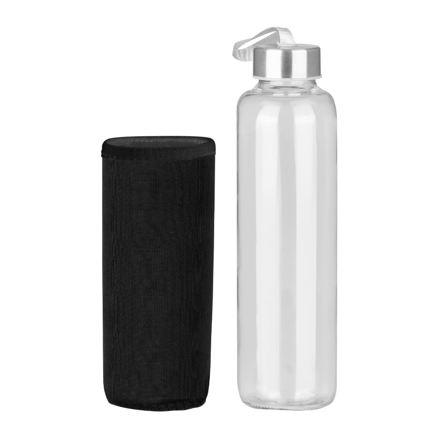 Botella de Vidrio Borosilicato con Funda de Neopreno 580cc.
