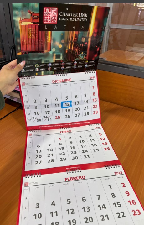 Calendario De Pared 4 Partes