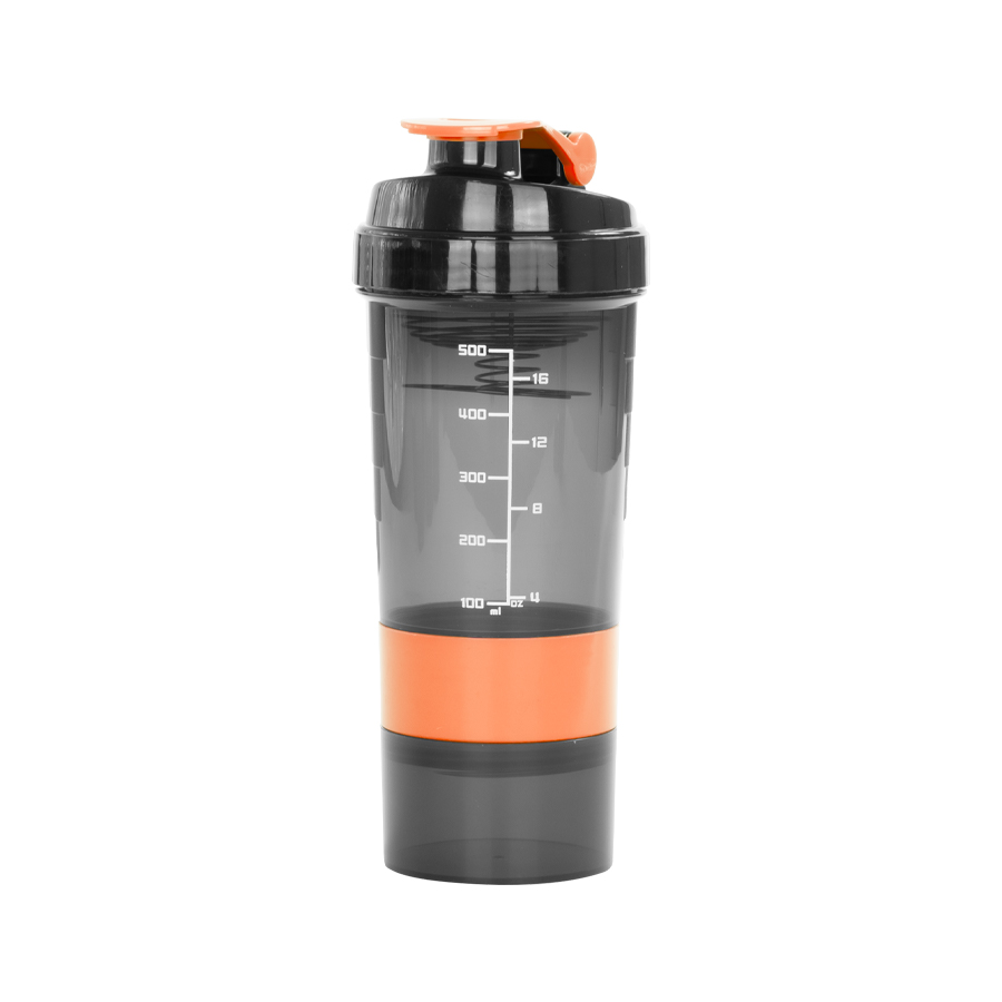 Vaso Gym para batidos proteína SHAKE, con 4 compartimentos