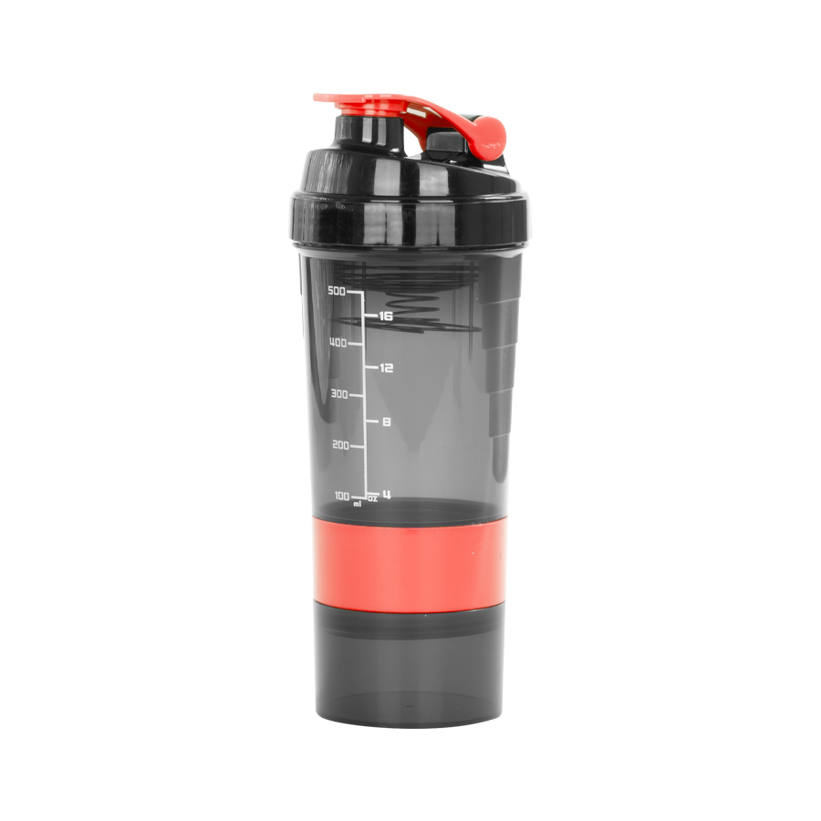 Vaso Gym para batidos proteína SHAKE, con 4 compartimentos