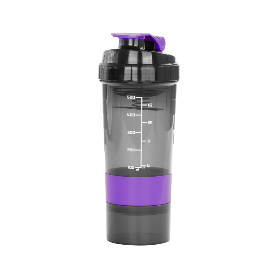 Vaso Gym para batidos proteína SHAKE, con 4 compartimentos
