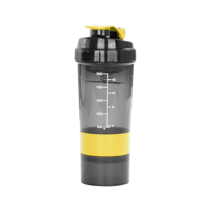 Vaso Gym para batidos proteína SHAKE, con 4 compartimentos