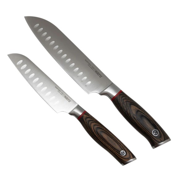 Cuchillos Santoku Ring Red Wayu