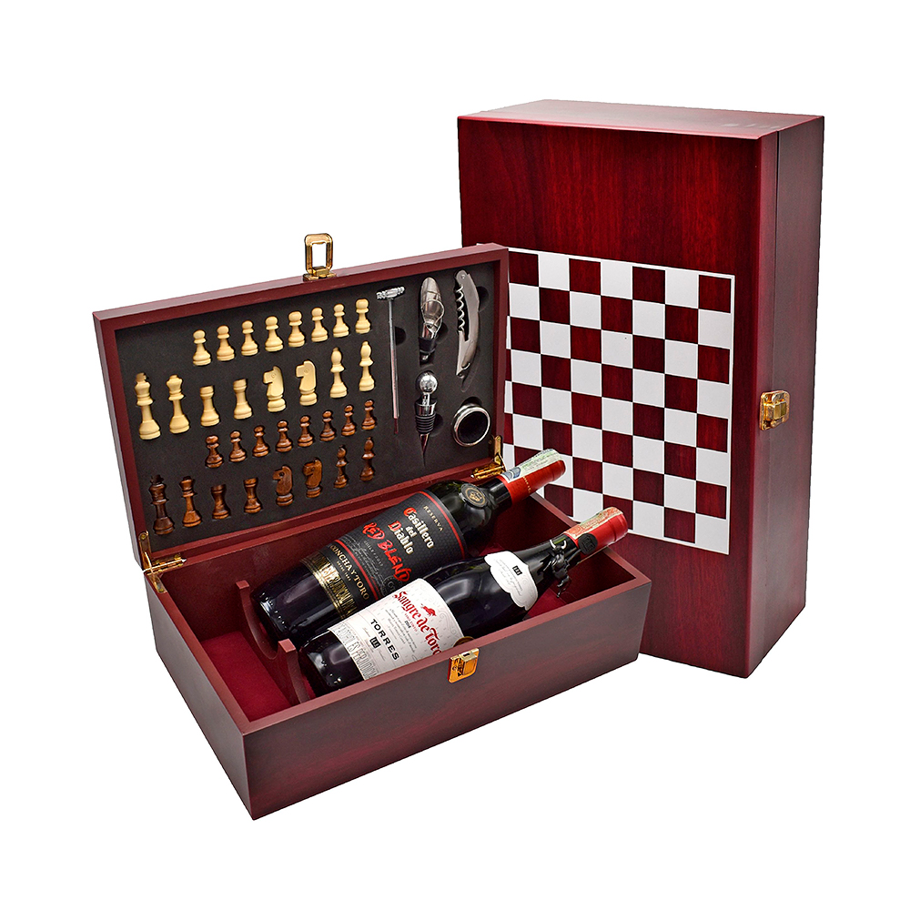 Set de Vino con Ajedrez Deluxe