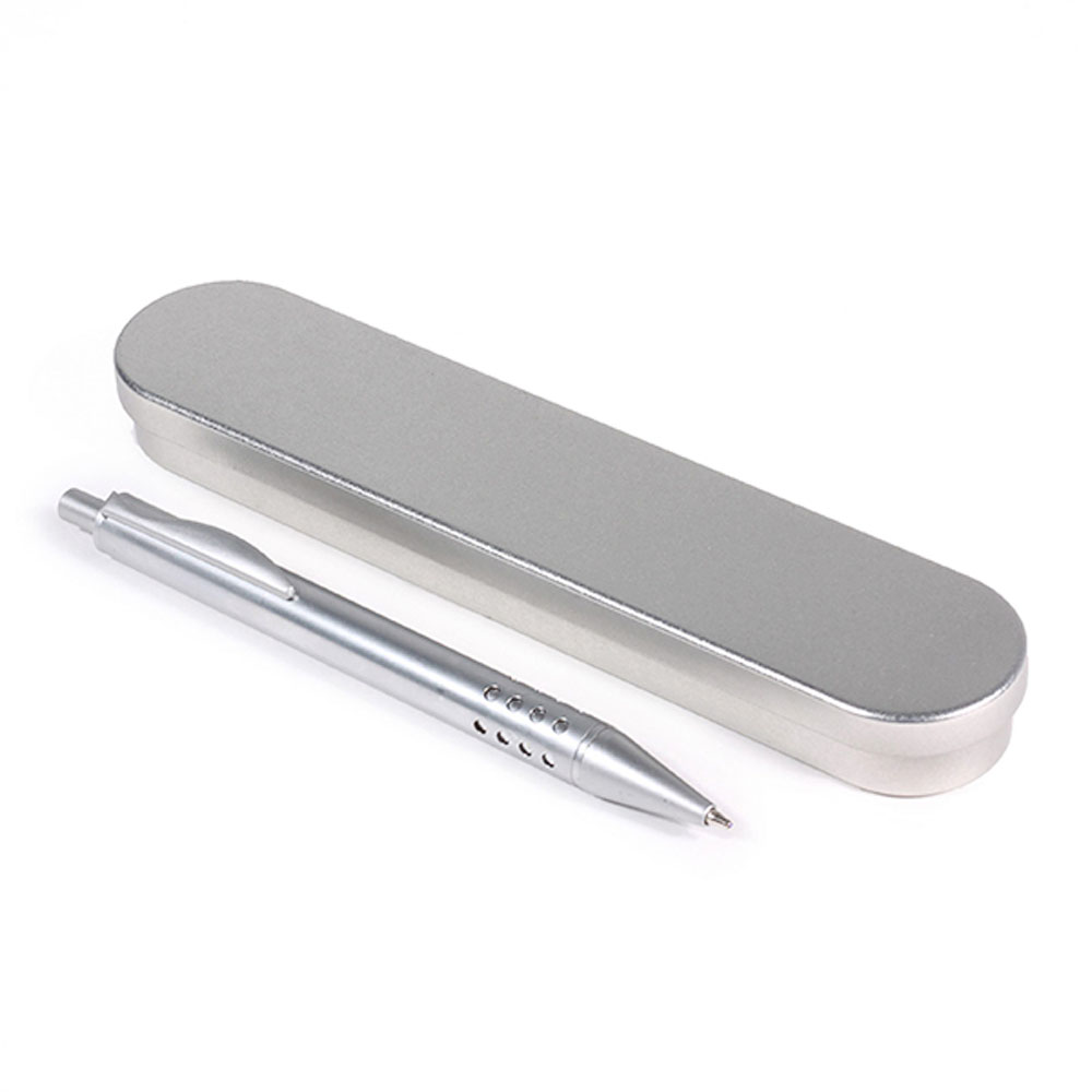 Caja metálica para bolígrafo ejecutivo.