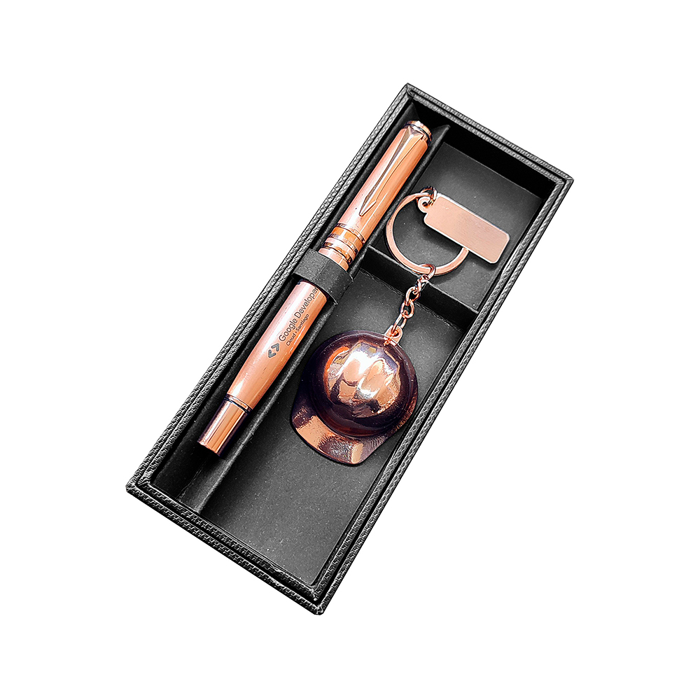 Estuche Negro para Llavero y Bolígrafo