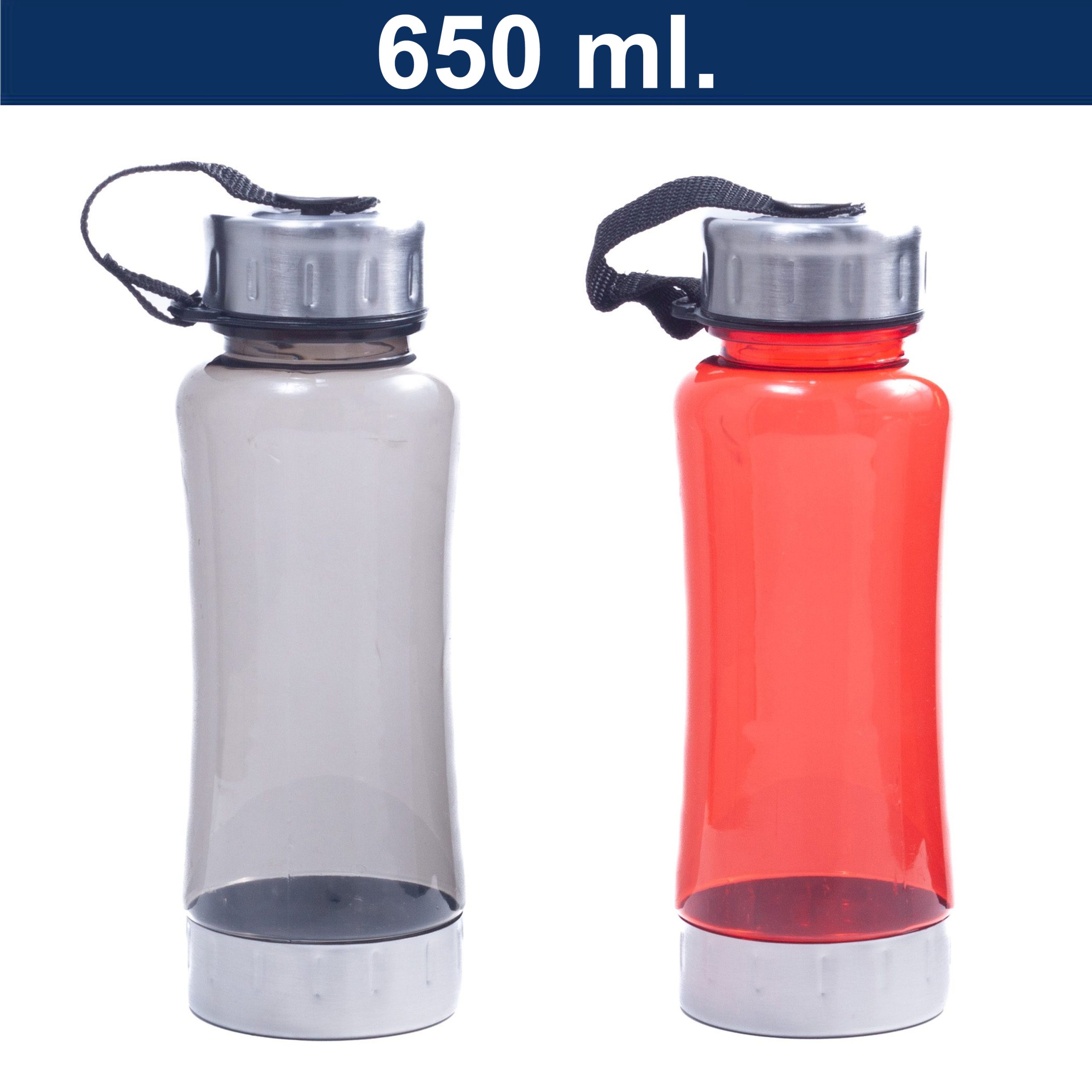 Botella Deportiva Plástica Acero Inoxidable