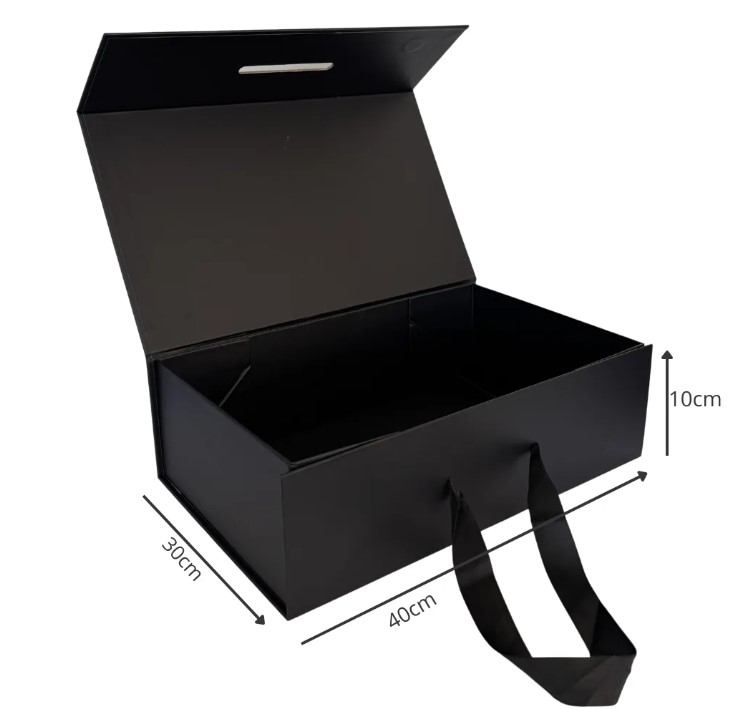 Caja Magnética 40x30x10 Negro Con Manilla
