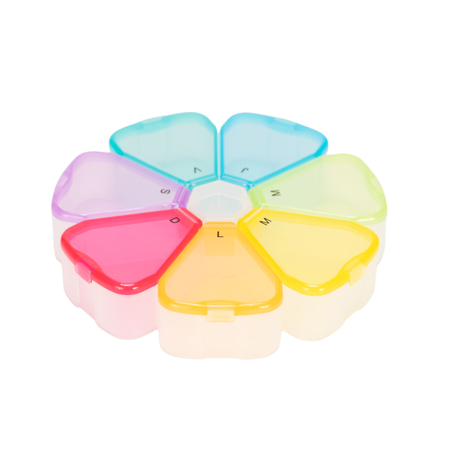 Pastillero Plástico 7 días FLOWER