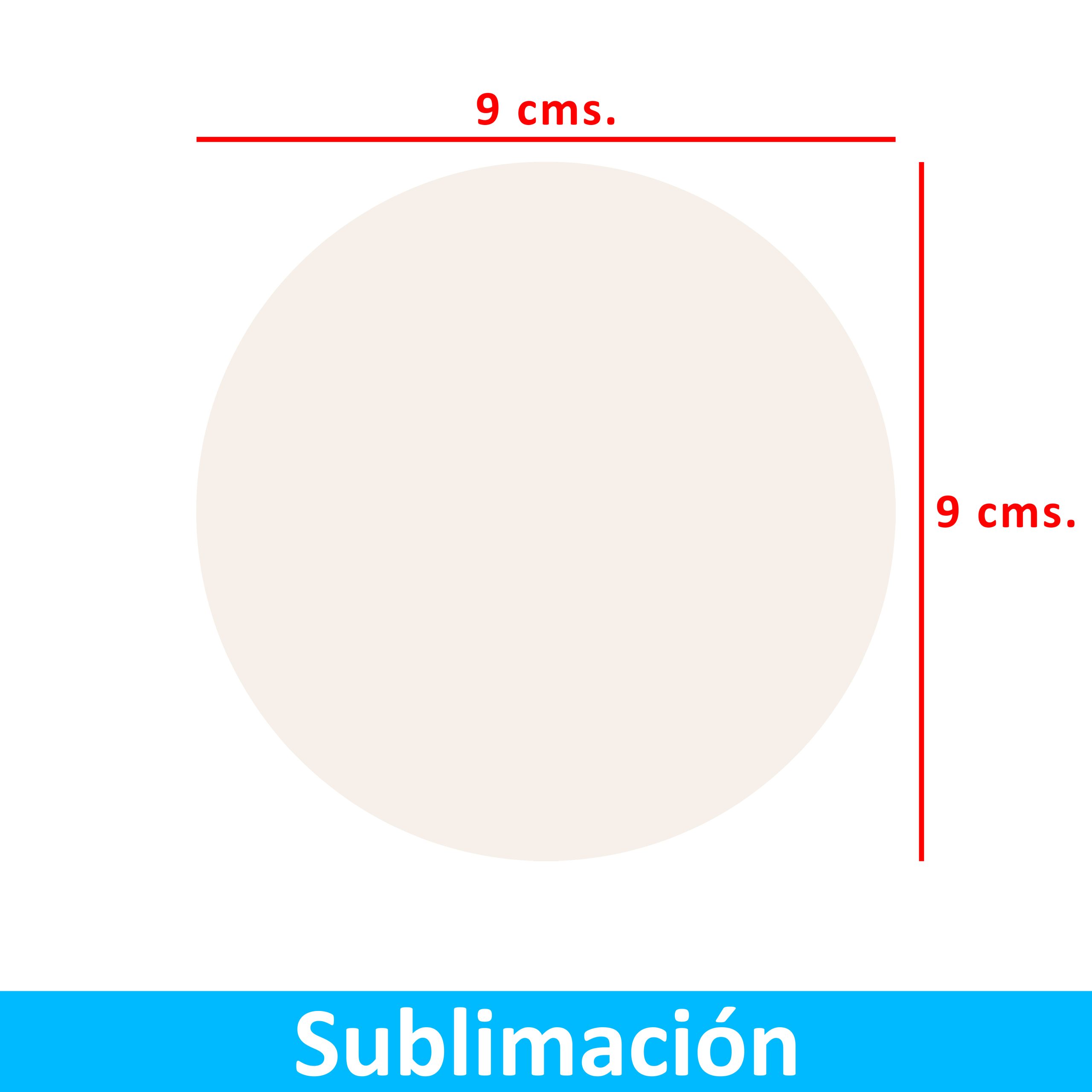Posavaso Acrílico Blanco Sublimable Redondo
