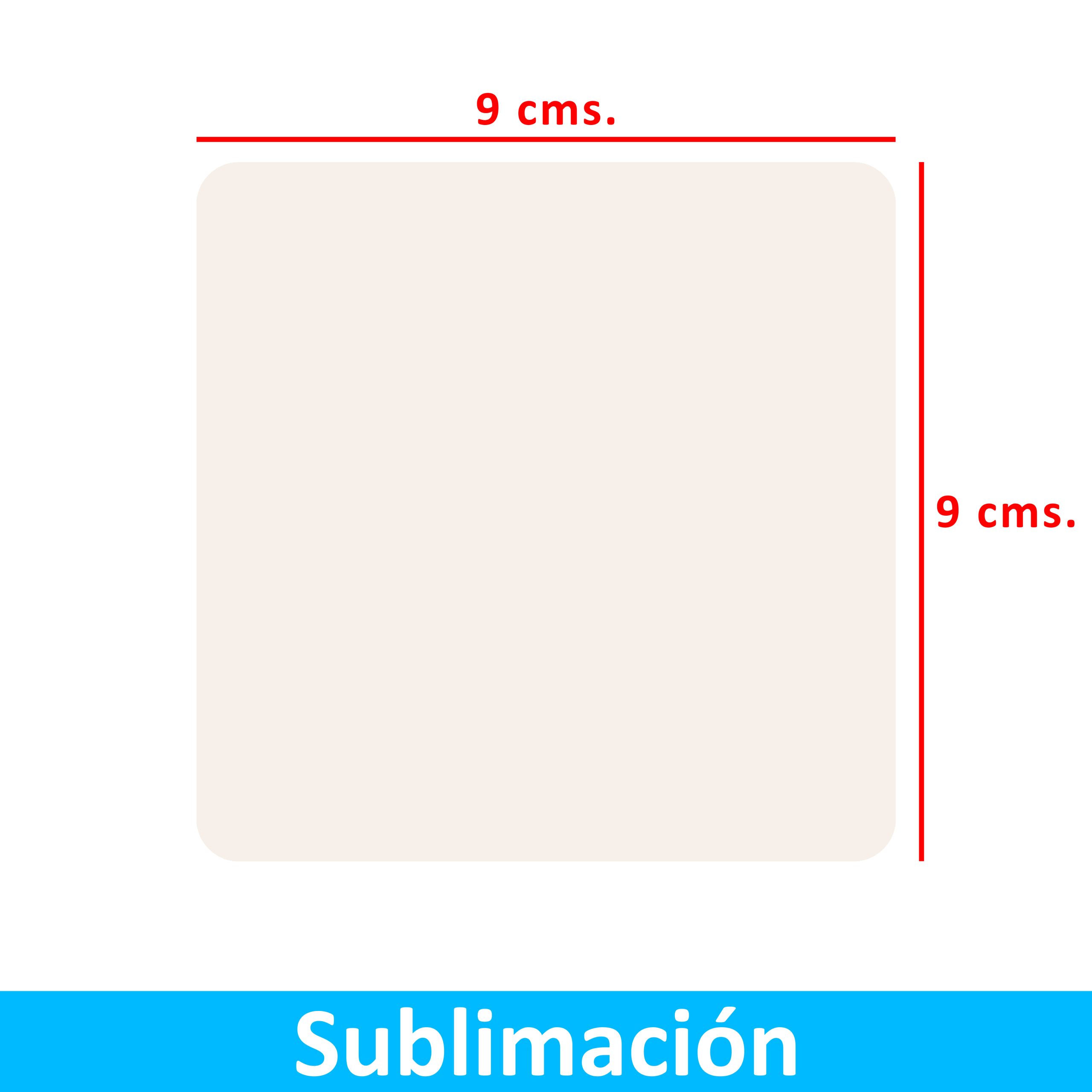 Posavaso Acrílico Blanco Sublimable Cuadrado