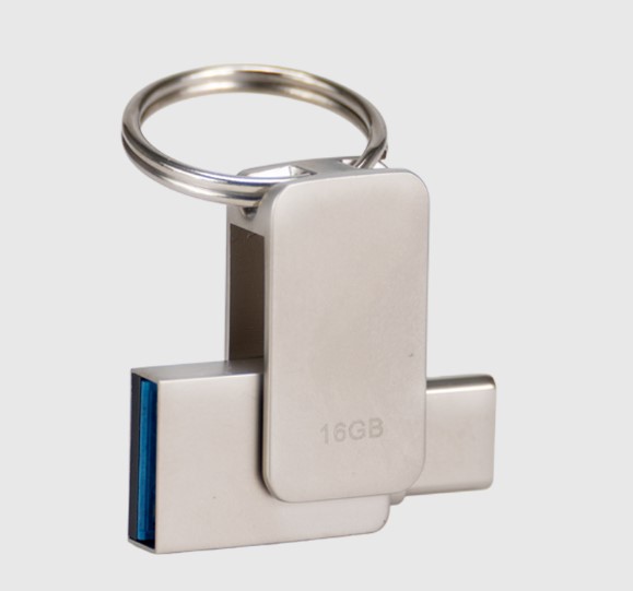 USB 3.0 Mini-Pendrive Giro de Acero inoxidable 16GB