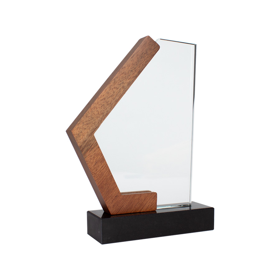 Trofeo Galvano de Madera, Mármol y Cristal Mercx