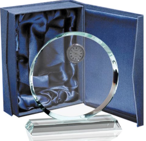 Galvano Cristal Reloj 