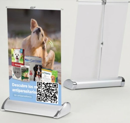 Mini porta Pendón Roller