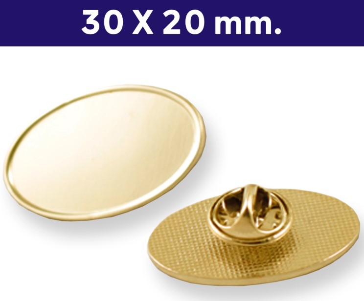 Pin con Domo ovalado Oro