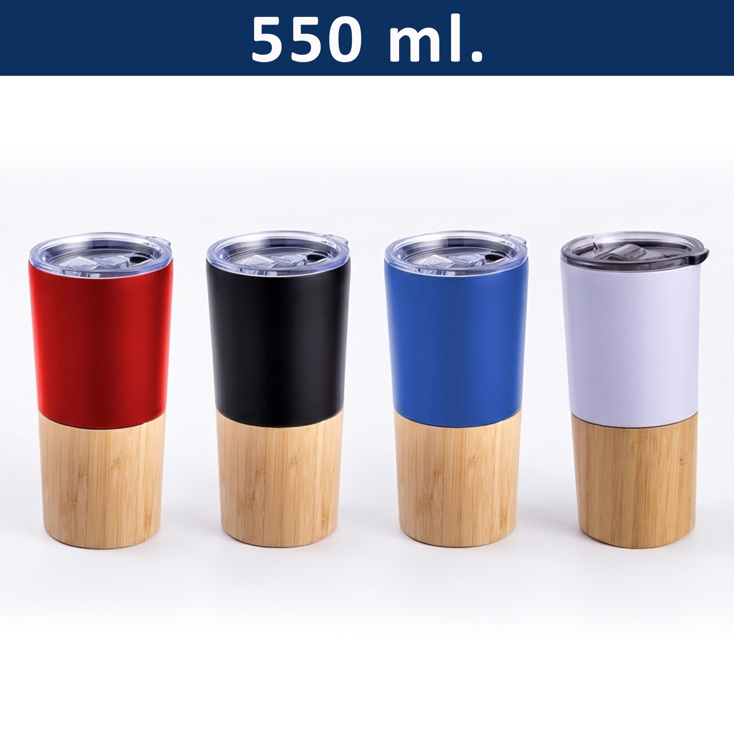 Mug Térmico Acero Inoxidable/detalles Bamboo