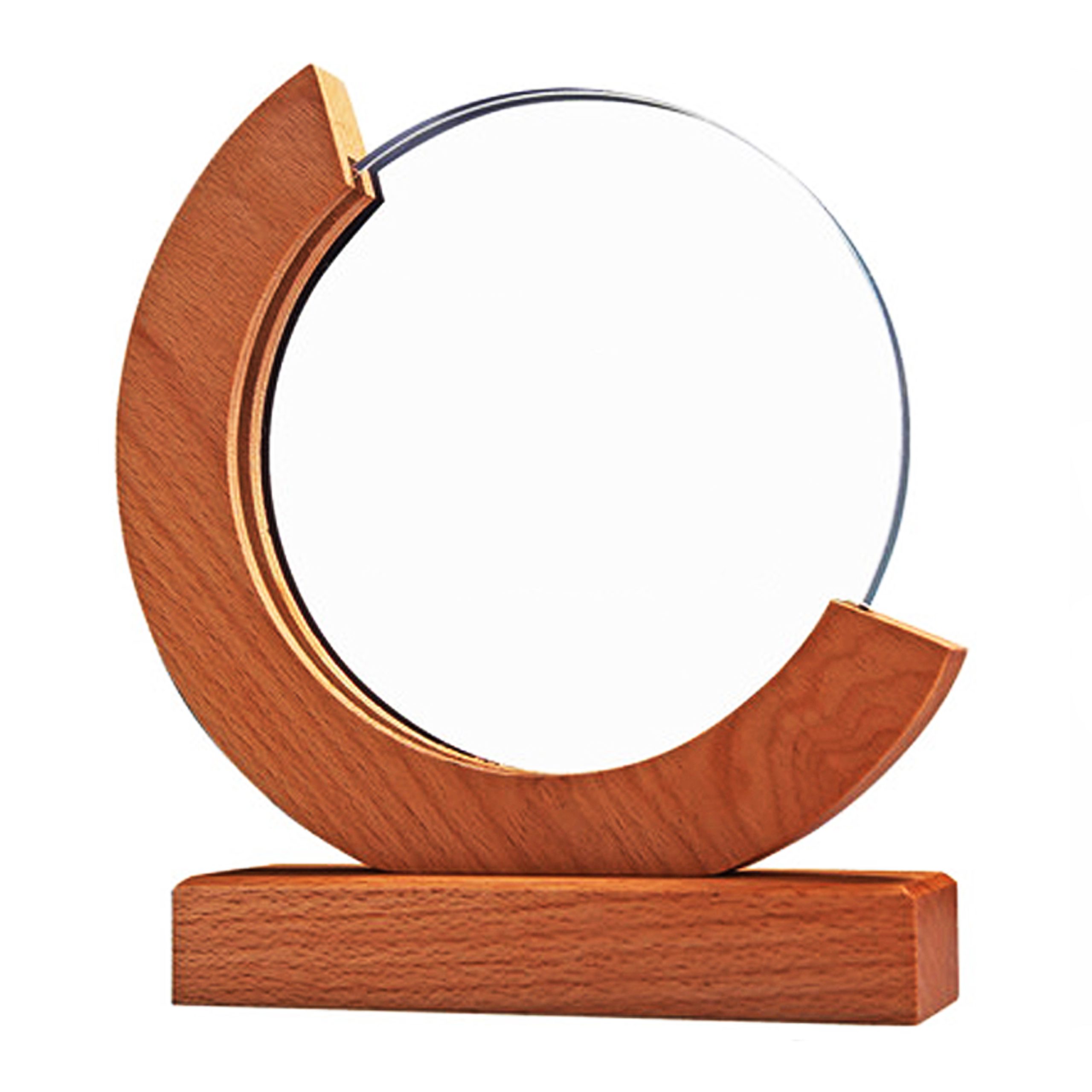 Galvano Cristal con Base de Madera