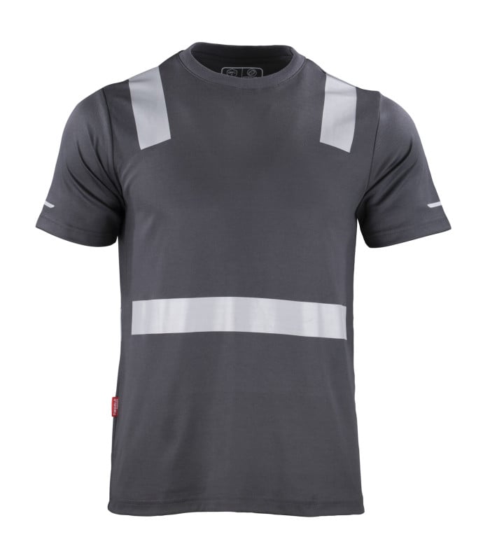 Polera Hibrida con Cinta Reflectiva Manga Corta Hombre