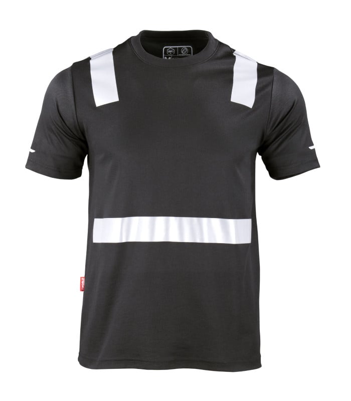 Polera Hibrida con Cinta Reflectiva Manga Corta Hombre